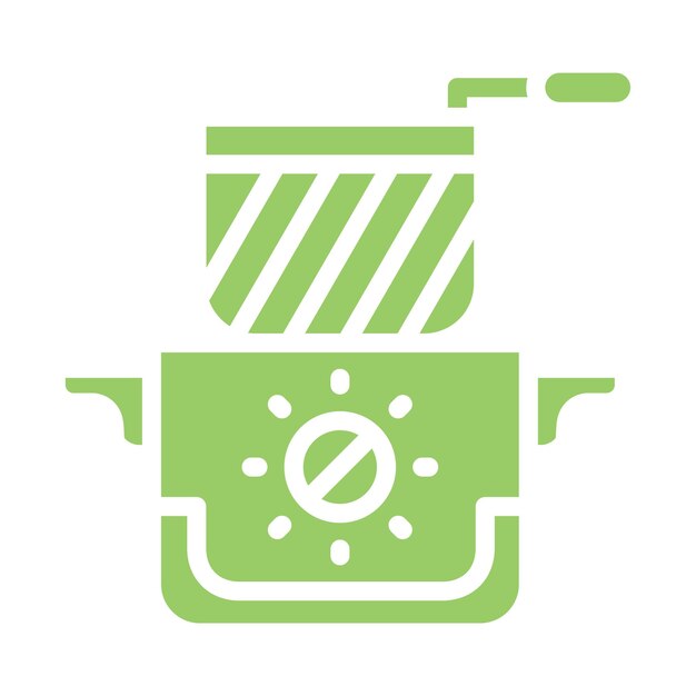 Diseño vectorial Estilo del icono de la freidora