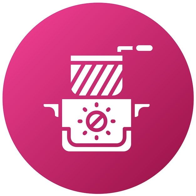 Diseño vectorial Estilo del icono de la freidora