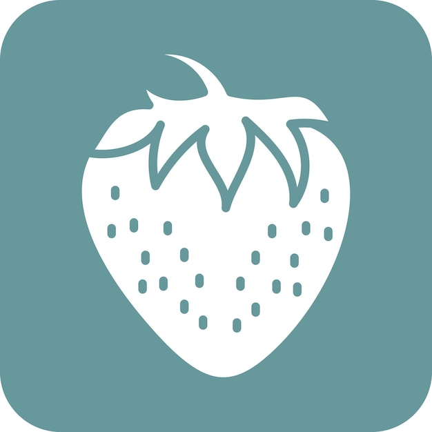 Diseño vectorial Estilo de icono de fresa