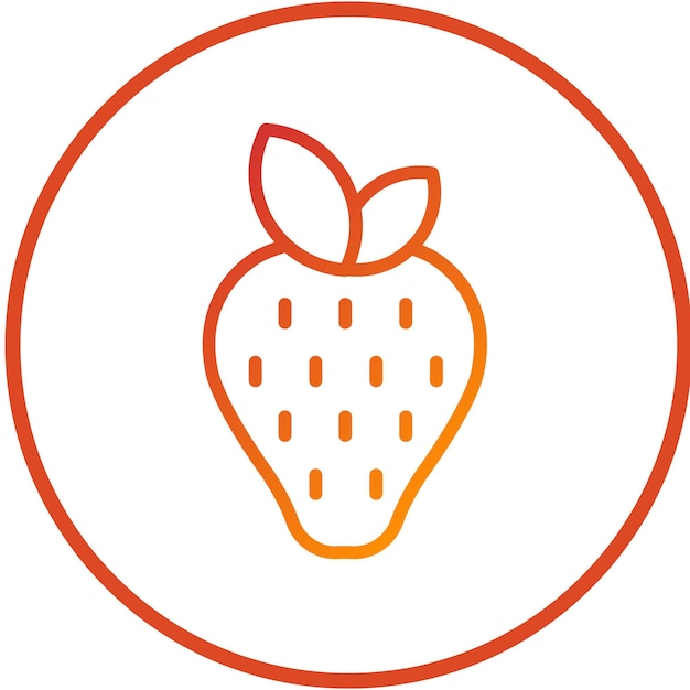 Diseño vectorial Estilo de icono de fresa