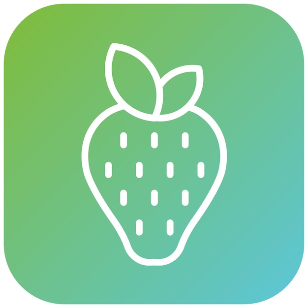 Diseño vectorial Estilo de icono de fresa