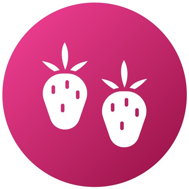 Diseño vectorial Estilo de icono de fresa