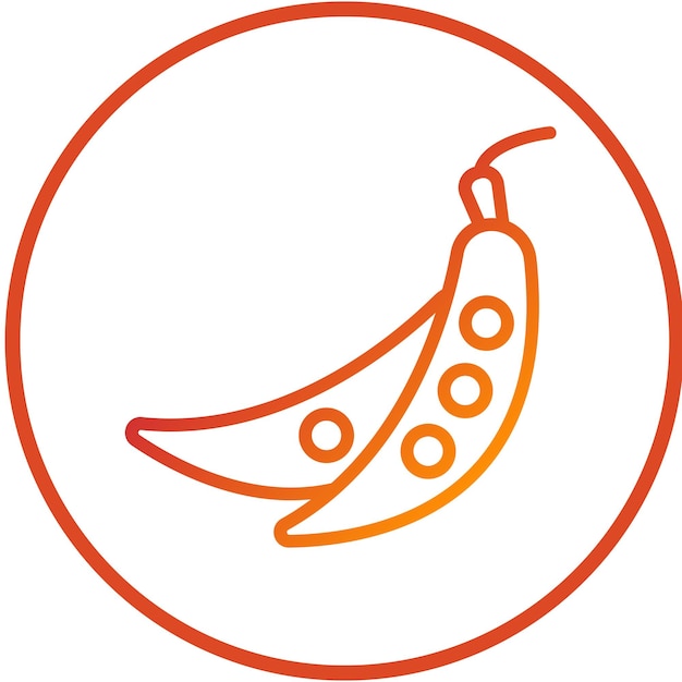 Diseño vectorial de estilo de icono de frijol verde