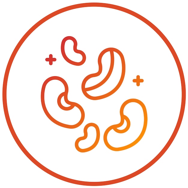 Diseño vectorial de estilo de icono de frijoles negros