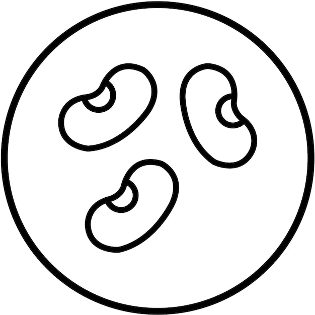 Diseño vectorial Estilo del icono de los frijoles