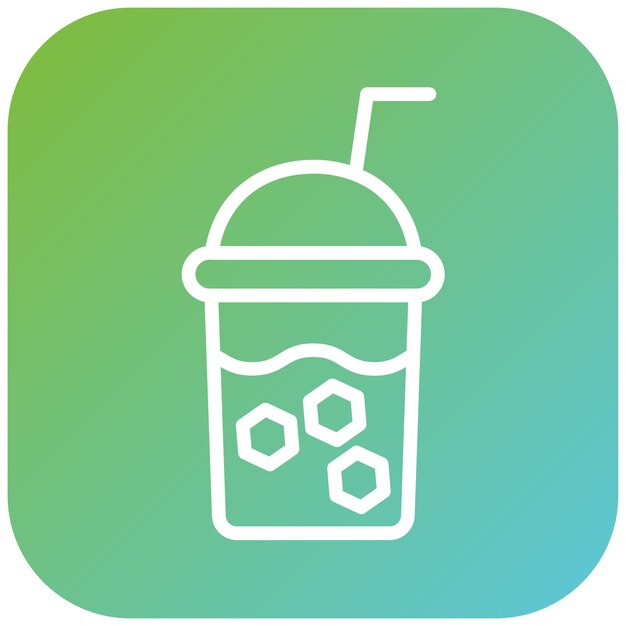 Diseño vectorial del estilo del icono de Fruit Slush