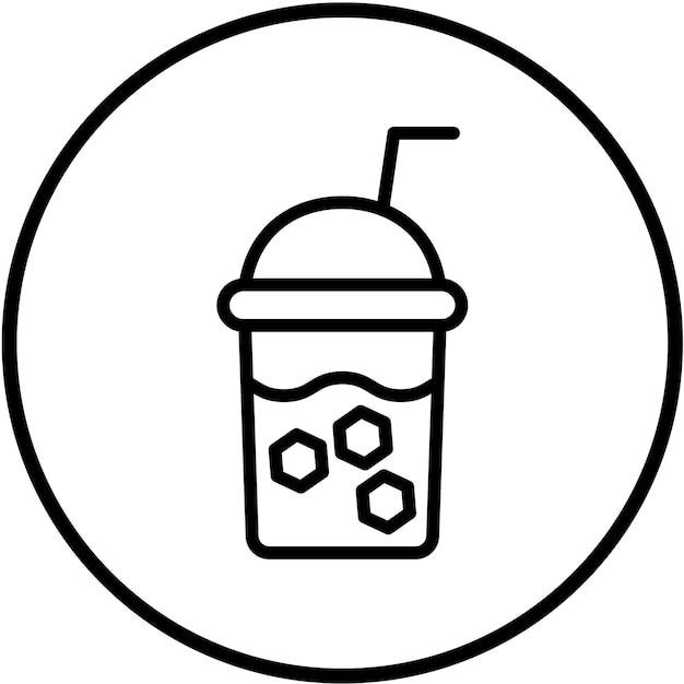 Diseño vectorial del estilo del icono de Fruit Slush