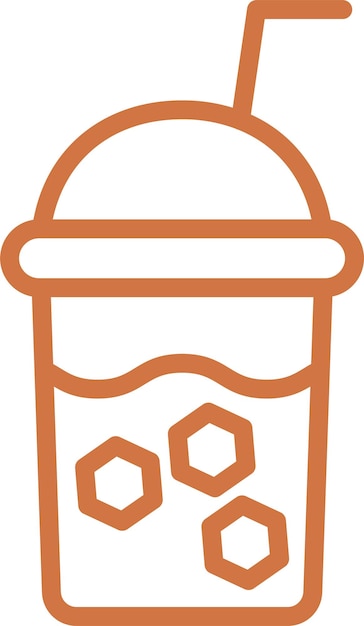 Diseño vectorial del estilo del icono de Fruit Slush