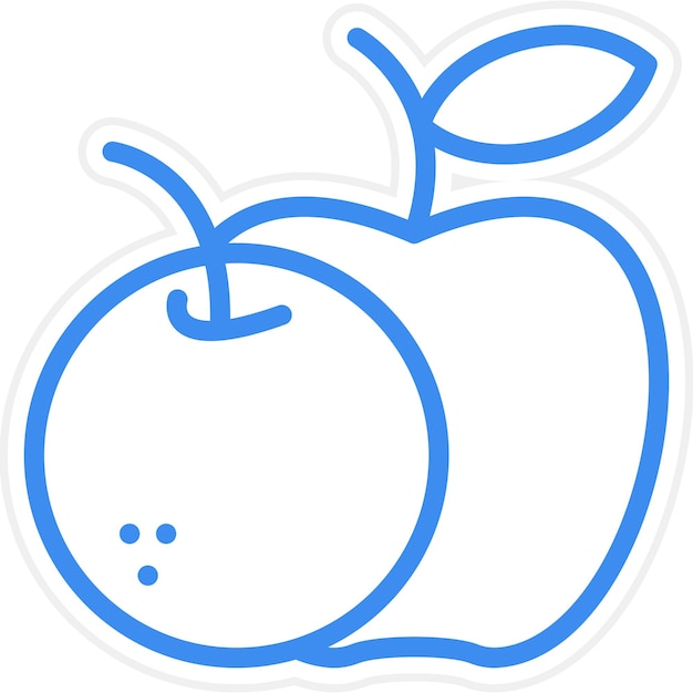 Diseño vectorial Estilo del icono de las frutas