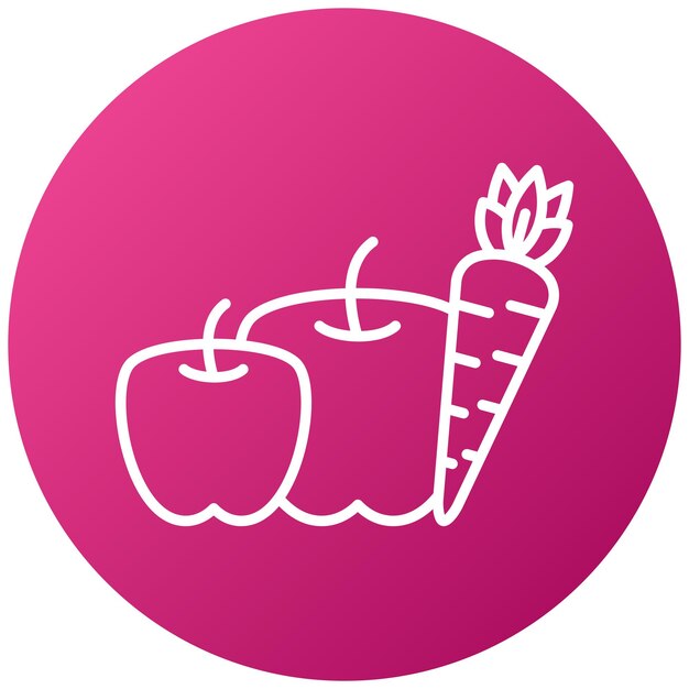 Diseño vectorial Estilo del icono de las frutas
