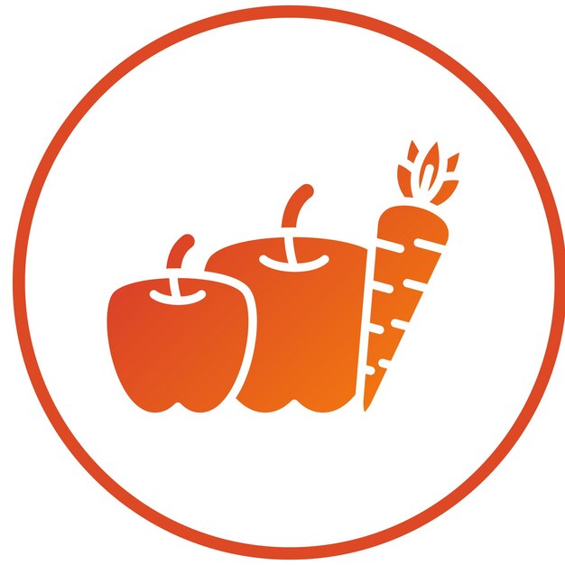 Diseño vectorial Estilo del icono de las frutas