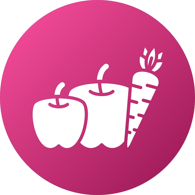 Diseño vectorial Estilo del icono de las frutas