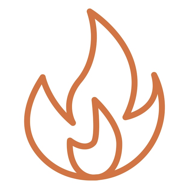Diseño vectorial de estilo de icono de fuego