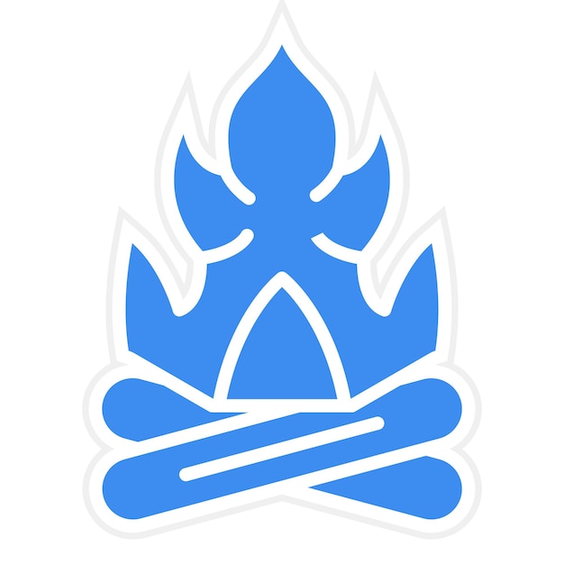 Diseño vectorial de estilo de icono de fuego