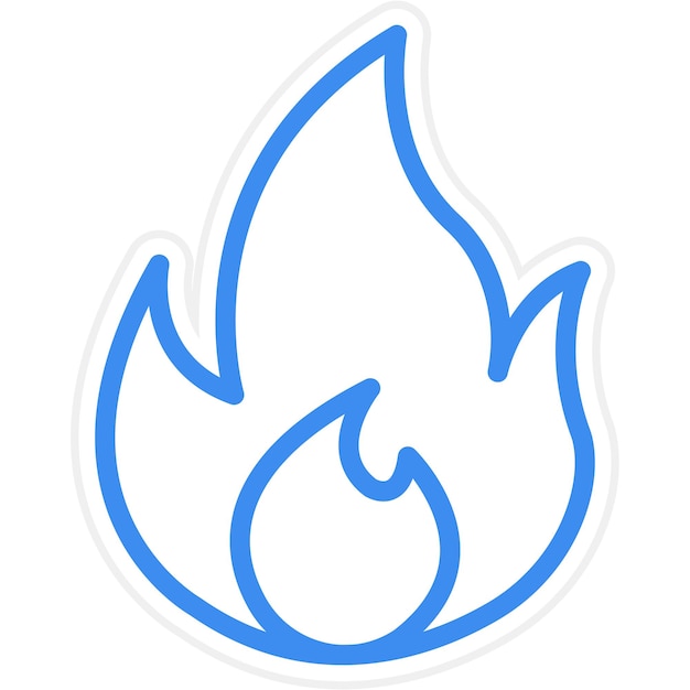 Diseño vectorial de estilo de icono de fuego