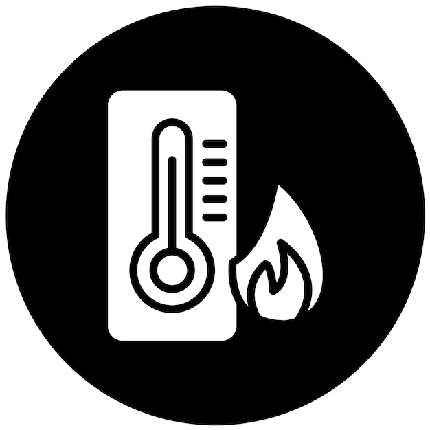 Diseño vectorial de estilo de icono de fuego