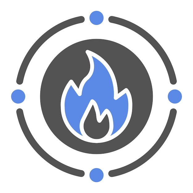 Diseño vectorial de estilo de icono de fuego