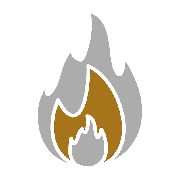 Diseño vectorial de estilo de icono de fuego