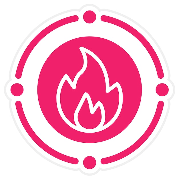 Diseño vectorial de estilo de icono de fuego