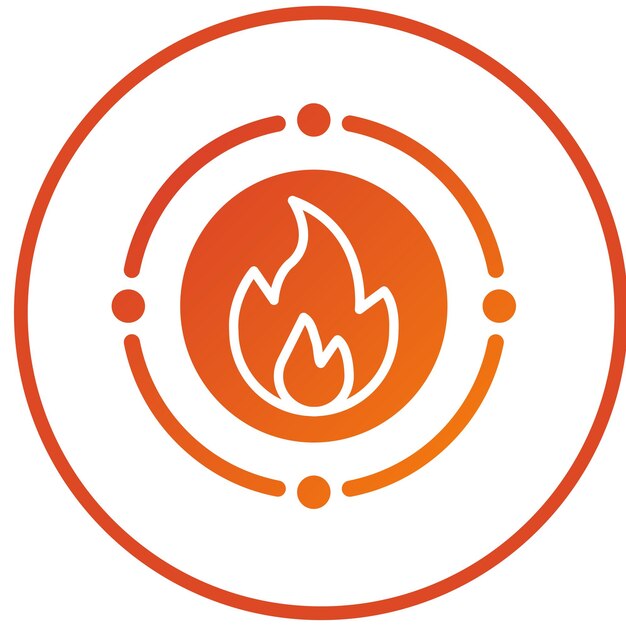 Diseño vectorial de estilo de icono de fuego