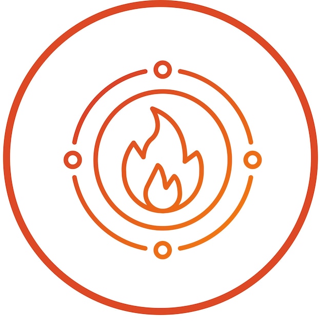 Diseño vectorial de estilo de icono de fuego