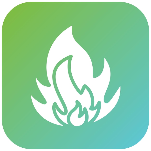 Diseño vectorial de estilo de icono de fuego
