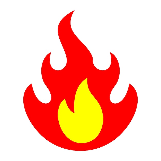 Diseño vectorial de estilo de icono de fuego