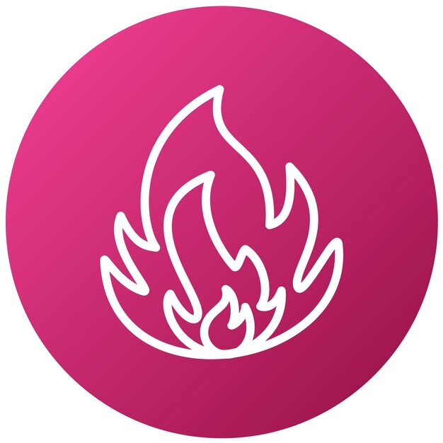 Diseño vectorial de estilo de icono de fuego