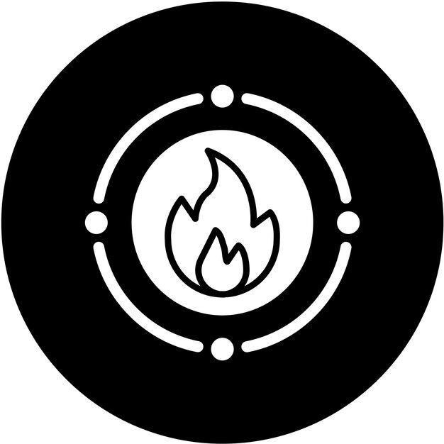 Diseño vectorial de estilo de icono de fuego