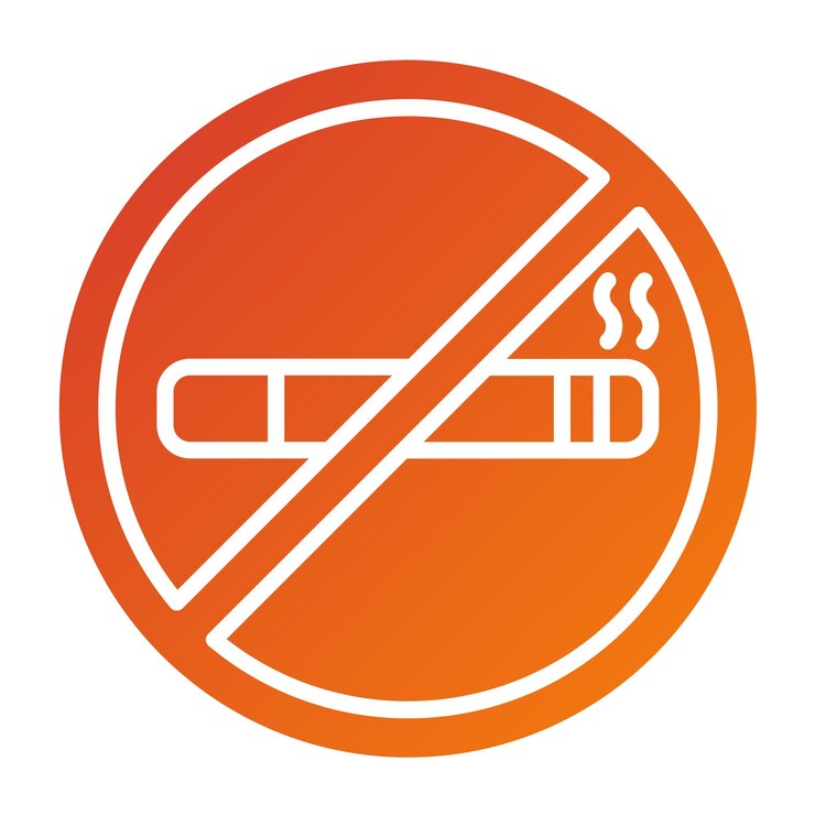 Vector diseño vectorial de estilo de icono sin fumar