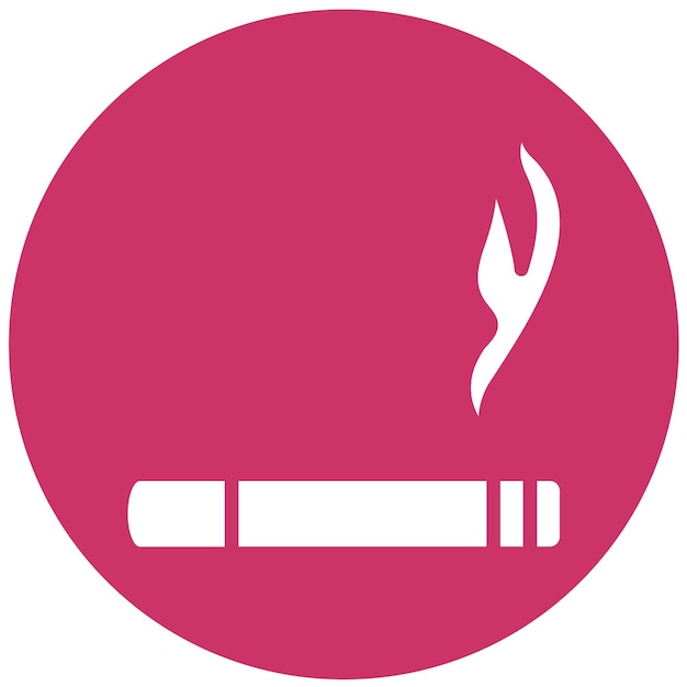 Diseño vectorial del estilo del icono de fumar