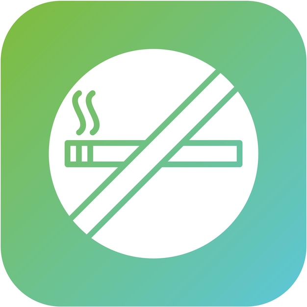 Diseño vectorial de estilo de icono sin fumar