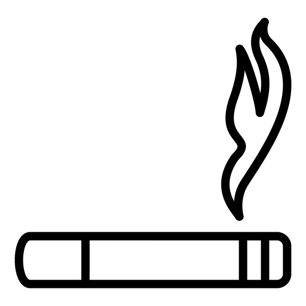 Diseño vectorial del estilo del icono de fumar