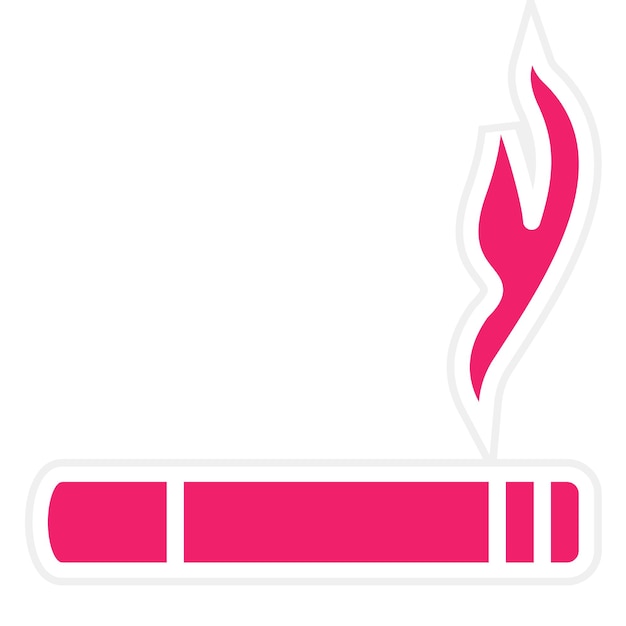 Diseño vectorial del estilo del icono de fumar