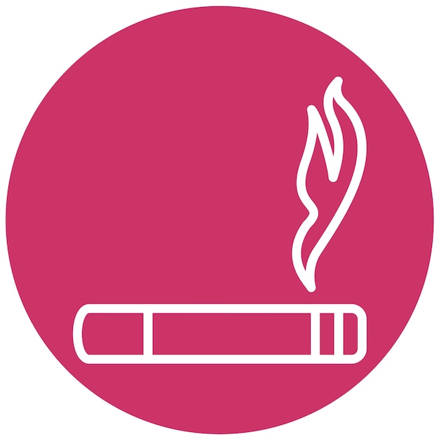 Diseño vectorial del estilo del icono de fumar