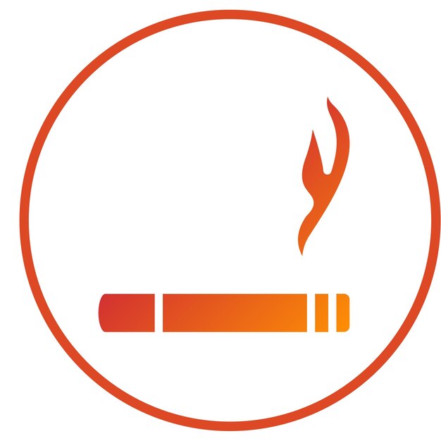 Diseño vectorial del estilo del icono de fumar