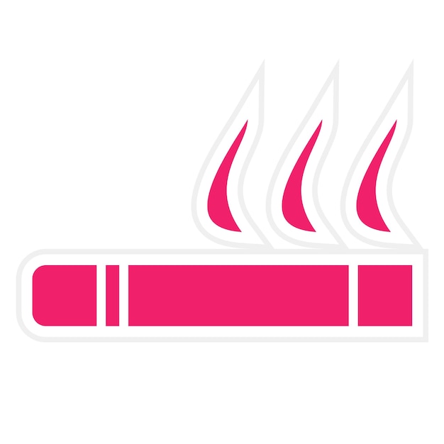 Diseño vectorial del estilo del icono de fumar