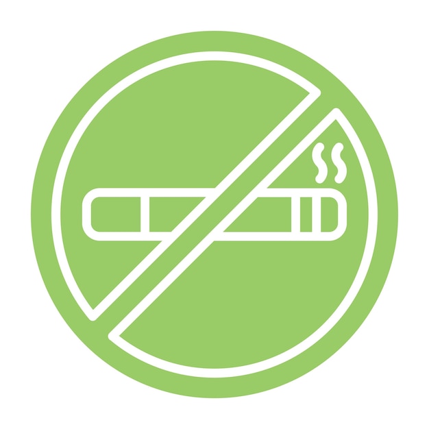 Diseño vectorial de estilo de icono sin fumar