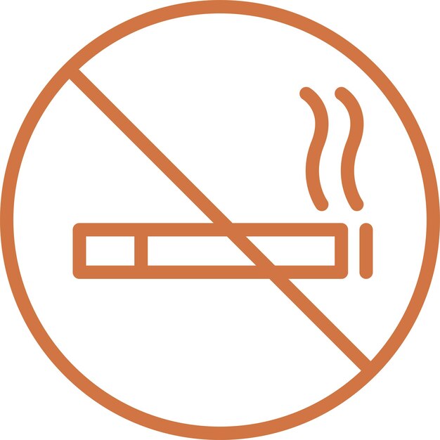 Diseño vectorial de estilo de icono sin fumar