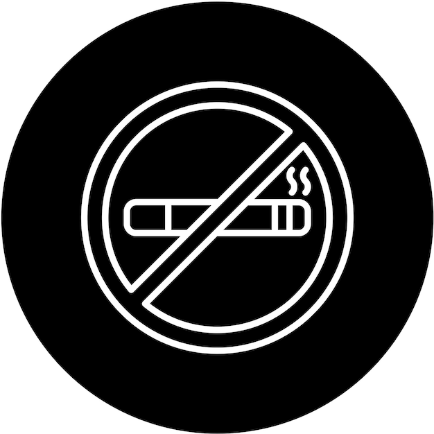 Diseño vectorial de estilo de icono sin fumar