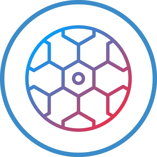 Diseño vectorial de estilo de icono de fútbol
