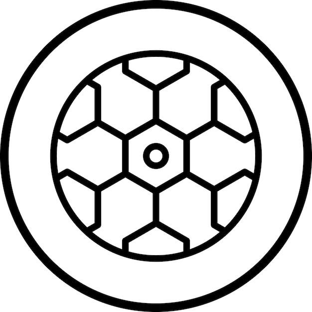 Diseño vectorial de estilo de icono de fútbol