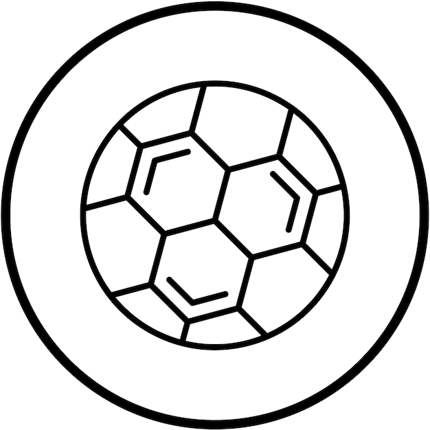 Diseño vectorial de estilo de icono de fútbol