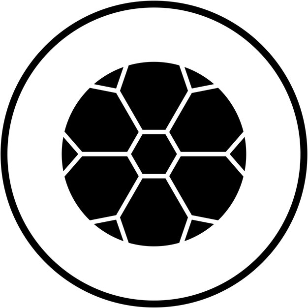Diseño vectorial de estilo de icono de fútbol