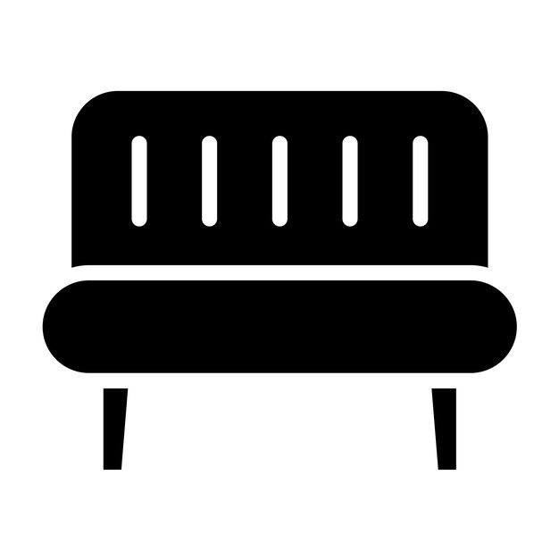 Diseño vectorial Estilo del icono del futón