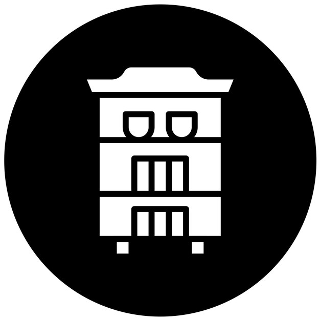 Diseño vectorial Estilo de icono del gabinete Curio