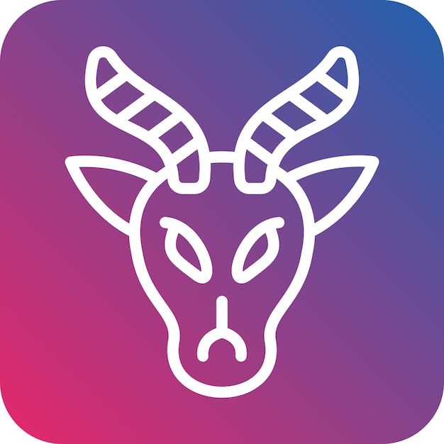 Diseño vectorial Estilo del icono de la gacela