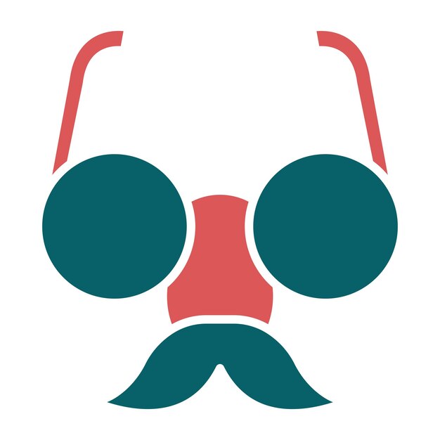Diseño vectorial estilo de icono de gafas divertidas