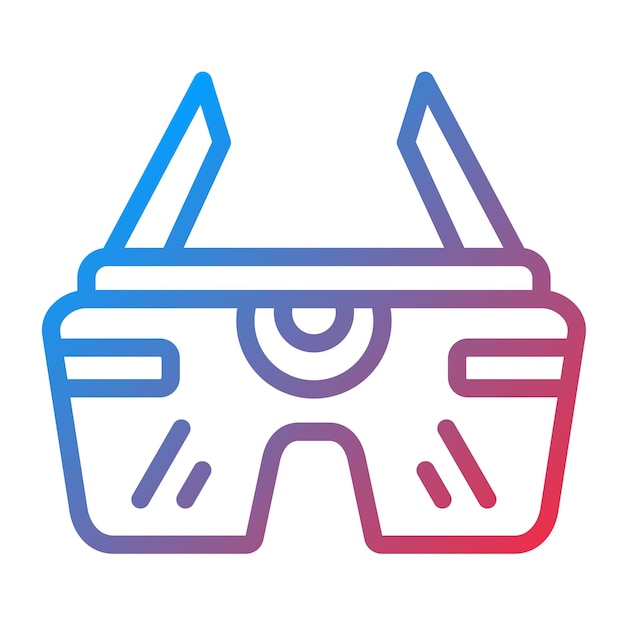 Diseño vectorial Estilo del icono de las gafas del futuro