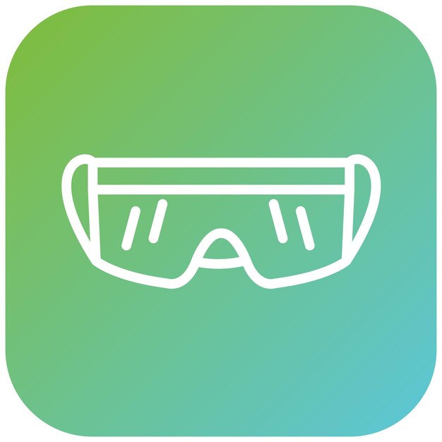 Diseño vectorial Estilo del icono de las gafas de protección
